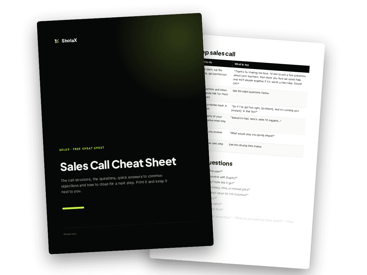 Preview of Sales Call Cheat Sheet